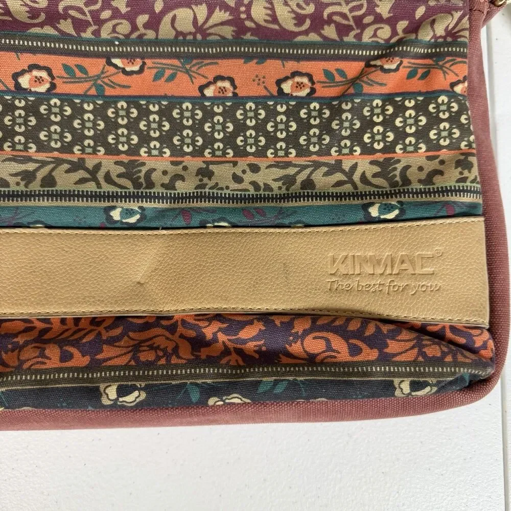 Kinmac Laptop Shoulder Messenger Bag Multicolored Boho Floral